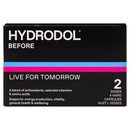 Hydrodol Hangover Relief Before 2 Dose 4 Capsules