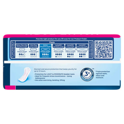 Tena Pads Extra Standard Length 24 Pack