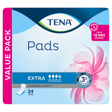 Tena Pads Extra Standard Length 24 Pack