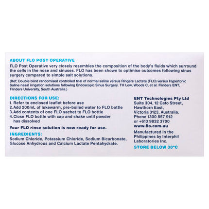 Flo Post Operative Nasal & Sinus Care Kit 70 Pack