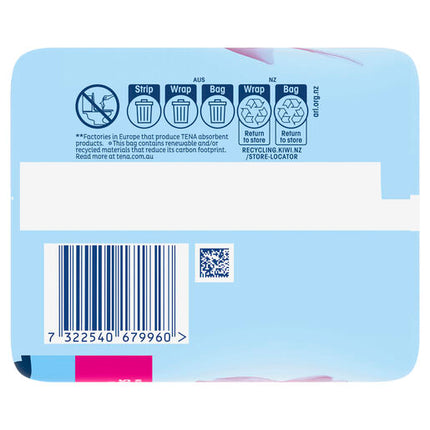 Tena Pads InstaDRY Extra Long Length 6 Pads