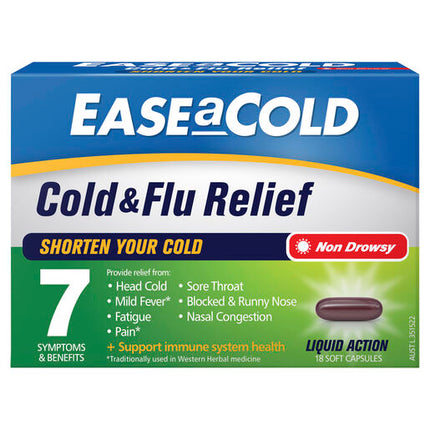 Ease A Cold Cold & Flu Relief 18 Capsules