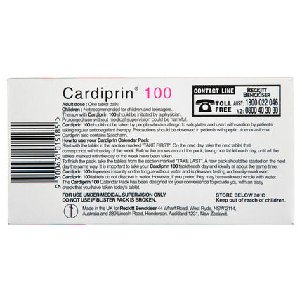 Cardiprin 100mg 90 Tablets