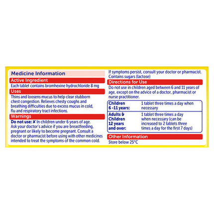 Bisolvon Chesty Forte 30 Tablets