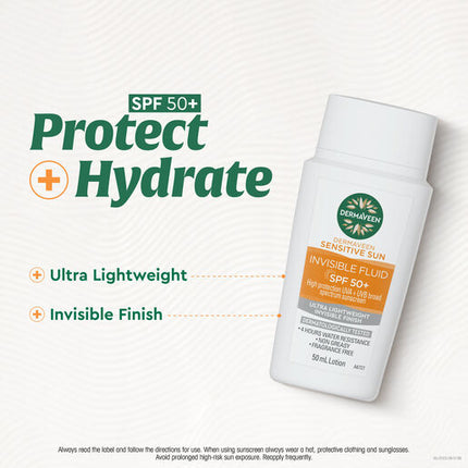 DermaVeen Sensitive Sun Invisible Fluid SPF50+ 50ml