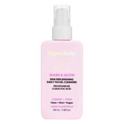 SugarBaby Wash & Glow Skin Replenishing Daily Facial Cleanser 100ml
