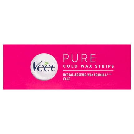Veet Pure Cold Wax Strips for Face 20 Pack
