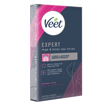 Veet Expert Legs & Body Wax Strips 20 Pack