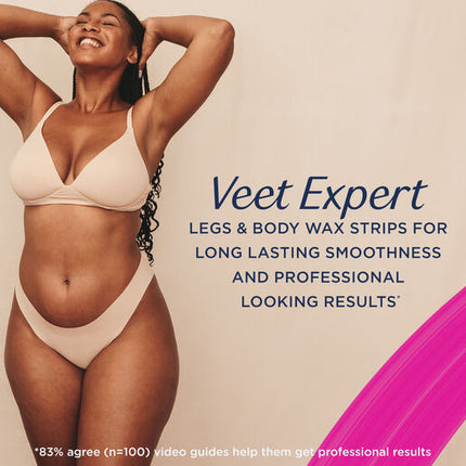 Veet Expert Legs & Body Wax Strips 20 Pack