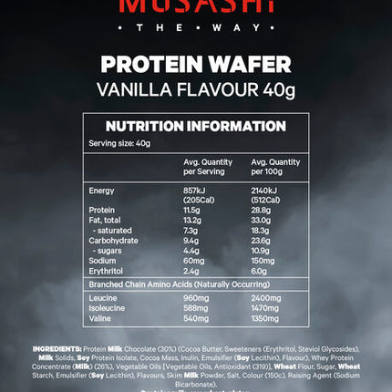 Musashi Protein Wafer Bar Vanilla 40g
