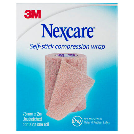 Nexcare Self Stick Compression Wrap 75mm x 2m