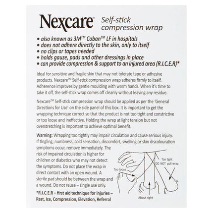 Nexcare Self Stick Compression Wrap 75mm x 2m