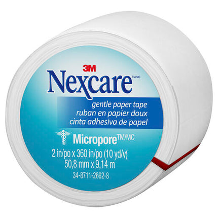 Nexcare Micropore Gentle Paper Tape White 50mm x 9.14m
