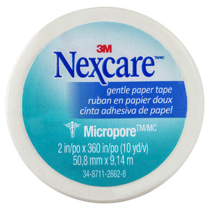 Nexcare Micropore Gentle Paper Tape White 50mm x 9.14m