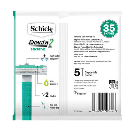 Schick Exacta 2 Sensitive Disposable 5 +1 Pack