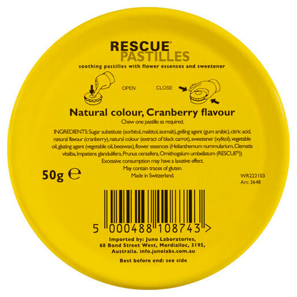 Bach Rescue Remedy Pastilles Cranberry 50g