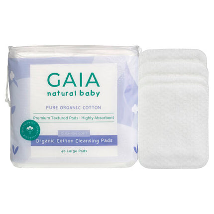 Gaia Natural Baby Organic Cotton Cleansing Pads 40Pack