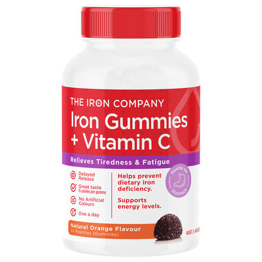 The Iron Company Iron + Vitamin C Gummies Orange 30 Pastilles