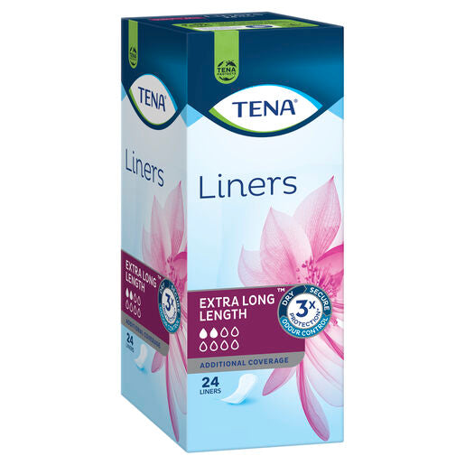 Tena Liners Extra Long Length 24 Pack
