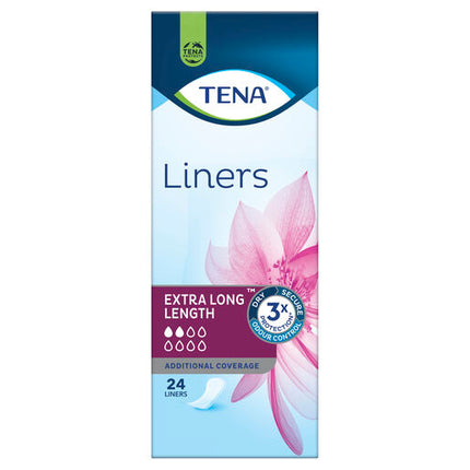 Tena Liners Extra Long Length 24 Pack