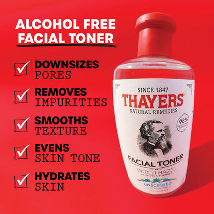 Thayers Unscented Alcohol Free Toner With Witch Hazel Aloe Vera 355ml