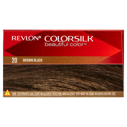 Revlon ColorSilk Permanent Haircolor 20 Brown Black