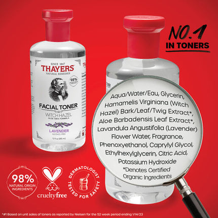 Thayers Lavender Alcohol Free Toner With Witch Hazel Aloe Vera 355ml