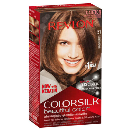 Revlon ColorSilk Permanent Haircolor 51 Light Brown