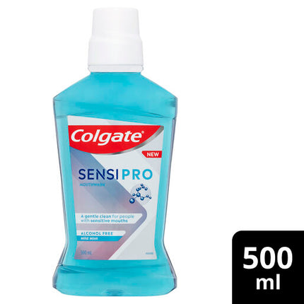 Colgate Sensi Pro Alcohol Free Mild Mint Mouthwash 500ml