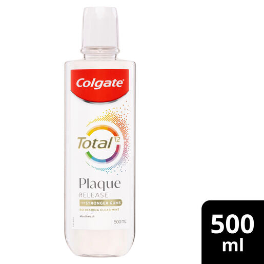 Colgate Mouthwash Total Plaque Release Clear Mint 500ml