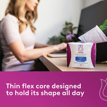 Poise Thin & Discreet Ultra Long Pads 8 Pack