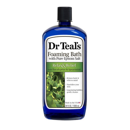 Dr Teal's Epsom Salt & Foaming Bath Eucalyptus 1l