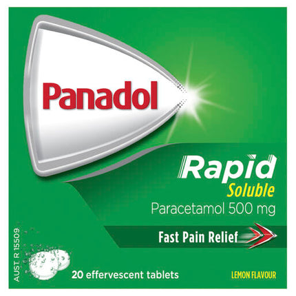 Panadol Rapid Soluble 500mg 20 Effervescent Tablets