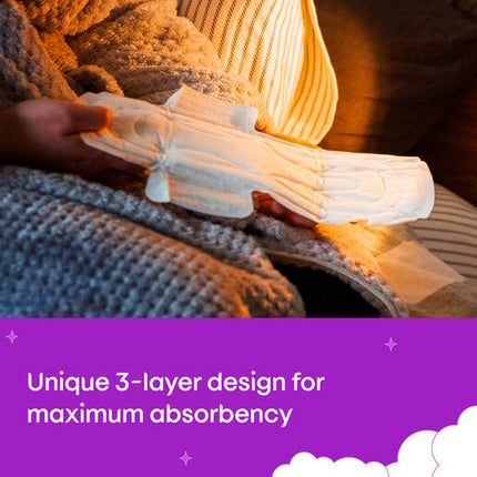 U By Kotex Overnight Extra Pads Long 8 Pack