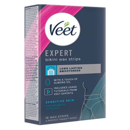 Veet Expert Cold Bikini & Armpits Wax Strips 16 Pack