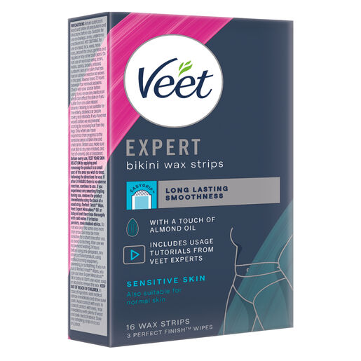 Veet Expert Cold Bikini & Armpits Wax Strips 16 Pack