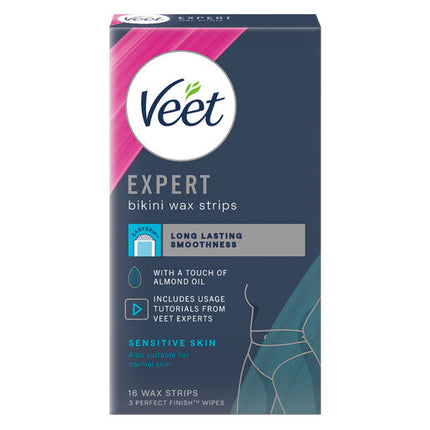 Veet Expert Cold Bikini & Armpits Wax Strips 16 Pack