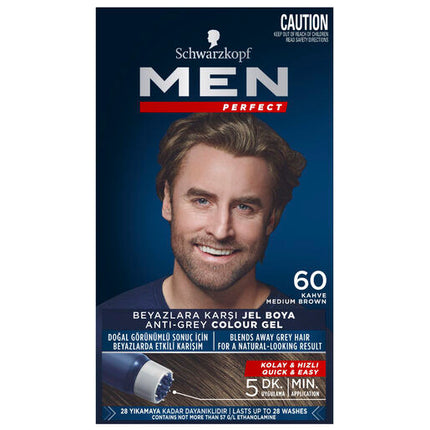 Schwarzkopf Men Perfect Hair Colour 60 Natural Medium Brown