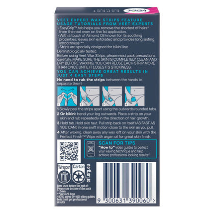 Veet Expert Cold Bikini & Armpits Wax Strips 16 Pack
