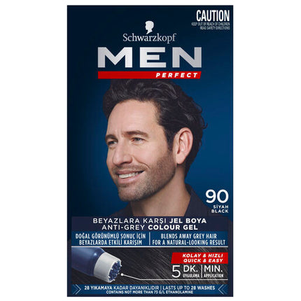 Schwarzkopf Men Perfect Hair Colour 90 Natural Black