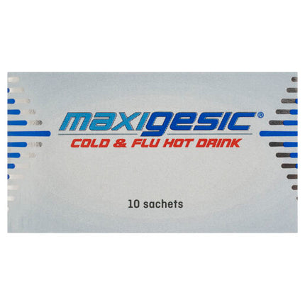 Maxigesic Cold & Flu Hot Drink Lemon Flavour 10 Sachets