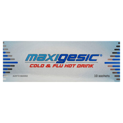 Maxigesic Cold & Flu Hot Drink Lemon Flavour 10 Sachets