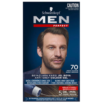 Schwarzkopf Men Perfect Hair Colour 70 Natural Dark Brown