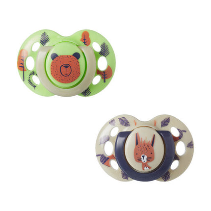 Tommee Tippee Closer To Nature Fun Style Soother 6-18 Months 2 Pack Assorted