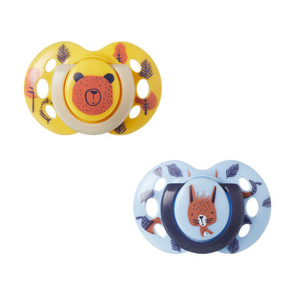 Tommee Tippee Closer To Nature Fun Style Soother 6-18 Months 2 Pack Assorted