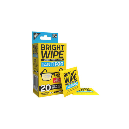 BrightWipe Anti-Fog Lens Cleaning Wipes 20 Pack