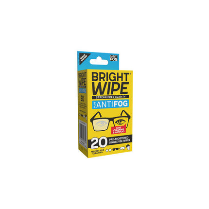BrightWipe Anti-Fog Lens Cleaning Wipes 20 Pack