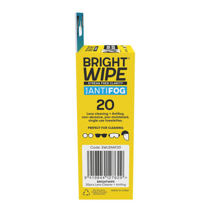 BrightWipe Anti-Fog Lens Cleaning Wipes 20 Pack