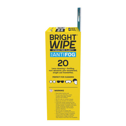 BrightWipe Anti-Fog Lens Cleaning Wipes 20 Pack