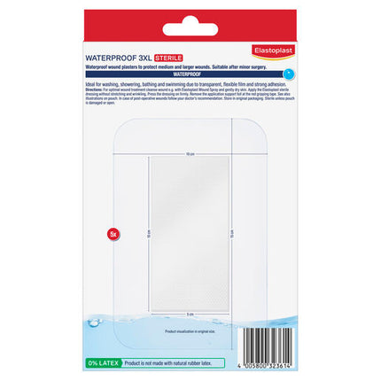 Elastoplast Waterproof 3XL Sterile 10 x 15cm 5 Pack